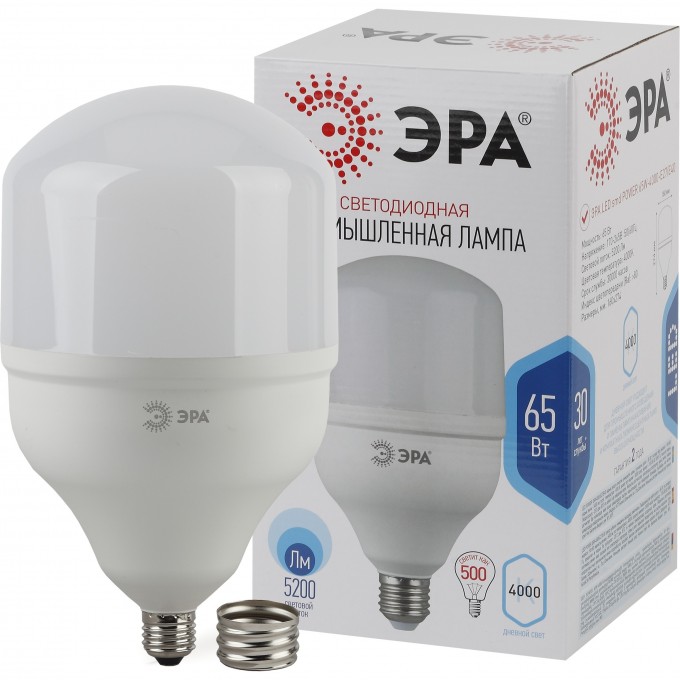 Лампа светодиодная ЭРА STD LED POWER T160-65W-4000-E27/E40 Е27 / Е40 65 Вт колокол нейтральный белый свет B0027923 Лампа светодиодная ЭРА STD LED POWER T160-65W-4000-E27/E40 Е27 / Е40 65 Вт колокол нейтральный белый свет B0027923