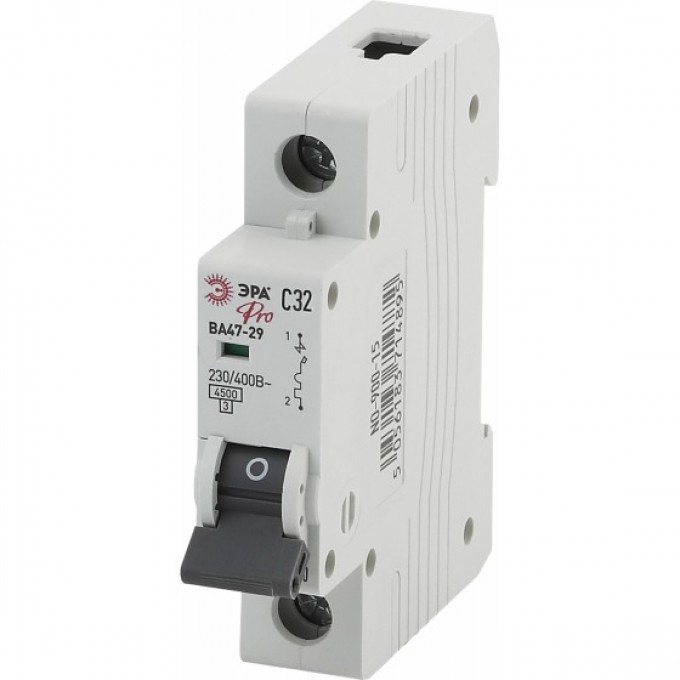 Автоматический выключатель ЭРА PRO NO-900-15 ВА47-29 1P 32А кривая C 4,5кА B0031750 Автоматический выключатель ЭРА PRO NO-900-15 ВА47-29 1P 32А кривая C 4,5кА B0031750