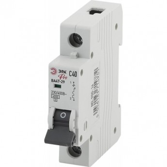 Автоматический выключатель ЭРА PRO NO-900-16 ВА47-29 1P 40А кривая C 4,5кА Автоматический выключатель ЭРА PRO NO-900-16 ВА47-29 1P 40А кривая C 4,5кА