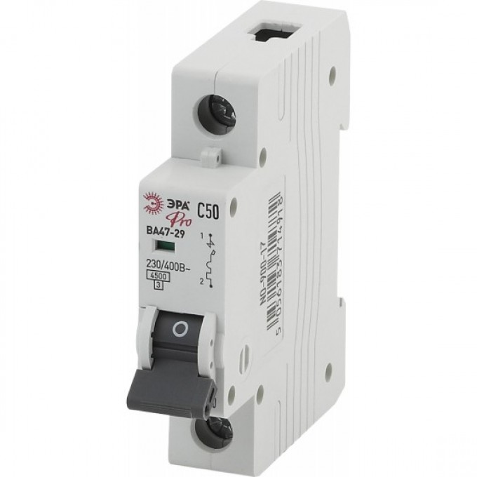 Автоматический выключатель ЭРА PRO NO-900-17 ВА47-29 1P 50А кривая C 4,5кА B0031752 Автоматический выключатель ЭРА PRO NO-900-17 ВА47-29 1P 50А кривая C 4,5кА B0031752