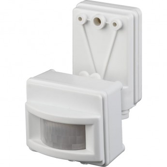 Датчик движения ЭРА MD 01 прожекторный 1200Вт, IP-44, 12м Датчик движения ЭРА MD 01 прожекторный 1200Вт, IP-44, 12м