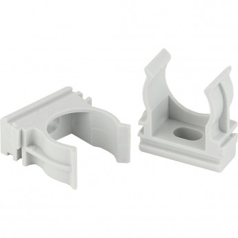 Держатель для труб (клипса) ЭРА d32 мм серый Держатель для труб (клипса) ЭРА d32 мм серый