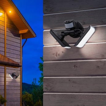 Фасадный светильник ЭРА ERAFS020-42 с двумя световыми панелями c выносной солн. бат. 2х50 LED 600L Фасадный светильник ЭРА ERAFS020-42 с двумя световыми панелями c выносной солн. бат. 2х50 LED 600L