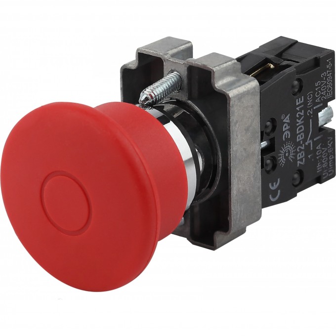 Кнопка ЭРА LAY5-BT42 Грибок аварийная с фиксацией BBG80-BT-K04E B0045645 Кнопка ЭРА LAY5-BT42 Грибок аварийная с фиксацией BBG80-BT-K04E B0045645