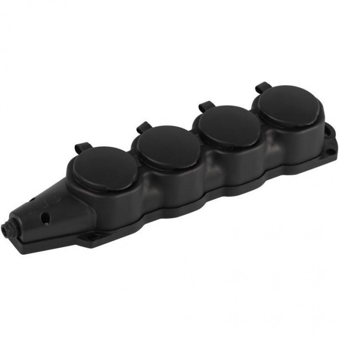 Колодка ЭРА Б0068394 KX-4e-B-IP44 каучуковая с заземлением 4 розетки 16A IP44 черный B0068394 Колодка ЭРА Б0068394 KX-4e-B-IP44 каучуковая с заземлением 4 розетки 16A IP44 черный B0068394