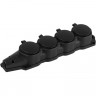 Колодка ЭРА Б0068394 KX-4e-B-IP44 каучуковая с заземлением 4 розетки 16A IP44 черный B0068394 Колодка ЭРА Б0068394 KX-4e-B-IP44 каучуковая с заземлением 4 розетки 16A IP44 черный B0068394