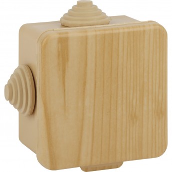 Коробка ЭРА распаячн. открытой установки КОР сосна 80х80х50мм с гермовводами 7 вх. IP54