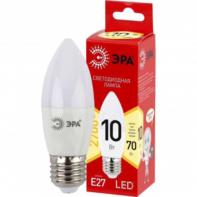 Лампа светодиодная ЭРА LINE LED B35-10W-827-E27 R B35 10Вт свеча E27 тепл. бел. Б0052377 B0052377 Лампа светодиодная ЭРА LINE LED B35-10W-827-E27 R B35 10Вт свеча E27 тепл. бел. Б0052377 B0052377