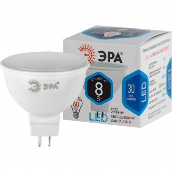 Лампа светодиодная ЭРА MR16-8w-840-GU5.3 640лм Б0020547 Лампа светодиодная ЭРА MR16-8w-840-GU5.3 640лм Б0020547