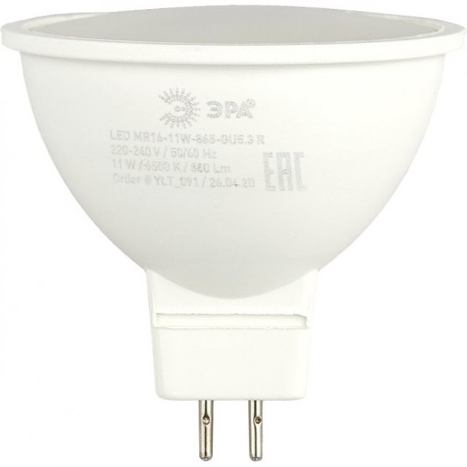 Лампа светодиодная ЭРА RED LINE LED MR16-11W-865-GU5.3 R 11Вт MR16 6500К софит B0045347 Лампа светодиодная ЭРА RED LINE LED MR16-11W-865-GU5.3 R 11Вт MR16 6500К софит B0045347