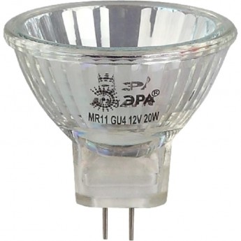 Лампочка галогенная ЭРА GU4-MR11-20W-12V-30CL GU4 20Вт софит теплый белый свет Лампочка галогенная ЭРА GU4-MR11-20W-12V-30CL GU4 20Вт софит теплый белый свет