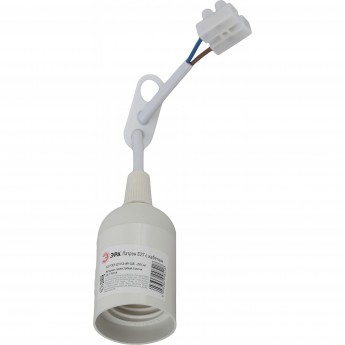 Патрон Е27 ЭРА с клеммной колодкой, пластик, белый Патрон Е27 ЭРА с клеммной колодкой, пластик, белый