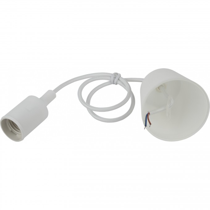 Патрон ЭРА пластиковый Е27 с подвесом белый B0048038 Патрон ЭРА пластиковый Е27 с подвесом белый B0048038