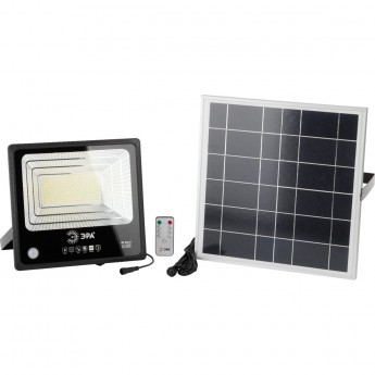 Прожектор светодиодный уличный ЭРА на солн. бат. 150W, 1500 lm, 5000K, с датч. движения, ПДУ Прожектор светодиодный уличный ЭРА на солн. бат. 150W, 1500 lm, 5000K, с датч. движения, ПДУ