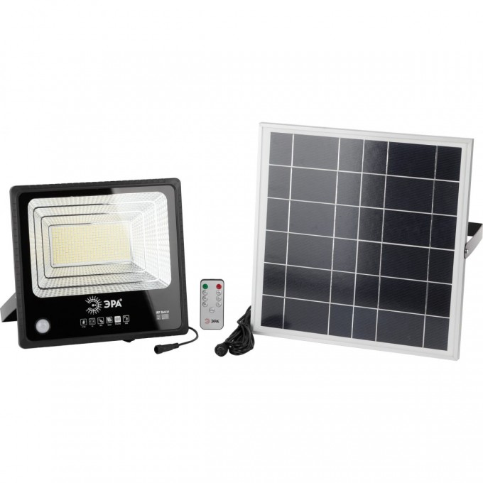 Прожектор светодиодный уличный ЭРА на солн. бат. 150W, 1500 lm, 5000K, с датч. движения, ПДУ B0049548 Прожектор светодиодный уличный ЭРА на солн. бат. 150W, 1500 lm, 5000K, с датч. движения, ПДУ B0049548