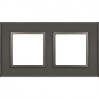 Рамка для розеток и выключателей ЭРА ELEGANCE Б0065835 14-5102-16 на 2 поста стекло титан