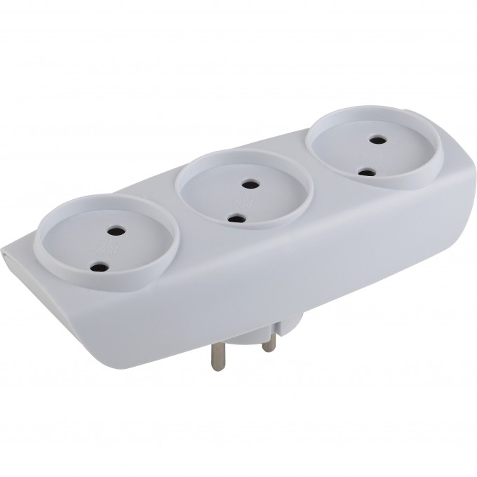 Разветвитель электрический ЭРА SP-3-W на 3 розетки без заземления 16А белый C0045527 Разветвитель электрический ЭРА SP-3-W на 3 розетки без заземления 16А белый C0045527