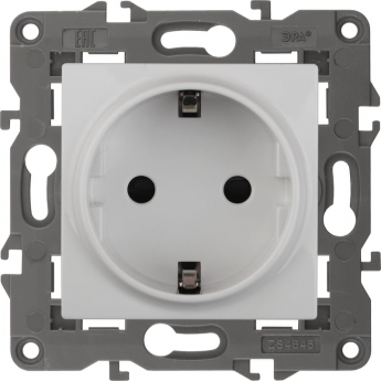 Розетка 2P+E ЭРА ELEGANCE SCHUKO 14-2101-01 16A-250В, IP20