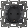 Розетка 2P+E ЭРА ELEGANCE SCHUKO 14-2101-05 16A-250В IP20 антрацит B0034269 Розетка 2P+E ЭРА ELEGANCE SCHUKO 14-2101-05 16A-250В IP20 антрацит B0034269