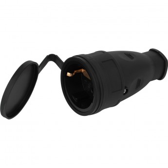 Розетка ЭРА Б0055418 RX10-B-IP44 16А IP44 прямая с заземлением каучук черный Розетка ЭРА Б0055418 RX10-B-IP44 16А IP44 прямая с заземлением каучук черный