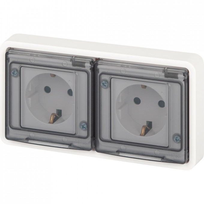 Розетка ЭРА ЭКСПЕРТ 11-2524-01 2х2P+E IP55 16А-250В СУ белая B0063254