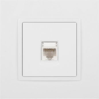 Розетка компьютерная 1-м ЭРА ELEGANCE 14-3107-01 RJ45 IP20 белый