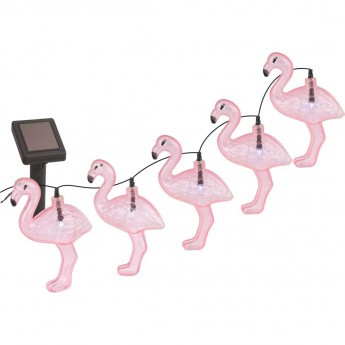 Садовая гирлянда ЭРА ERADG012-07 10 подсвечиваемых светодиодами фламинго Садовая гирлянда ЭРА ERADG012-07 10 подсвечиваемых светодиодами фламинго