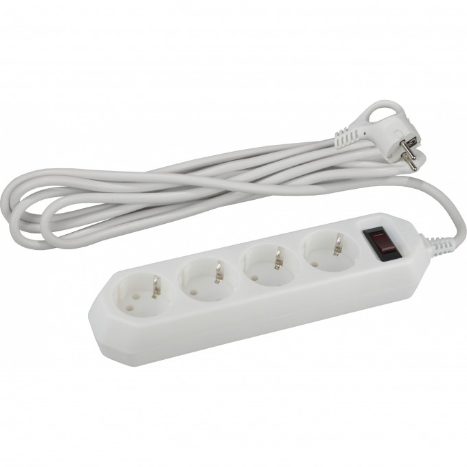 Сетевой фильтр ЭРА USF-M-4ES-1.5M-W с защитой термо с заземлением с выключателем 4 розетки 1,5м 10А белый B0019741 Сетевой фильтр ЭРА USF-M-4ES-1.5M-W с защитой термо с заземлением с выключателем 4 розетки 1,5м 10А белый B0019741