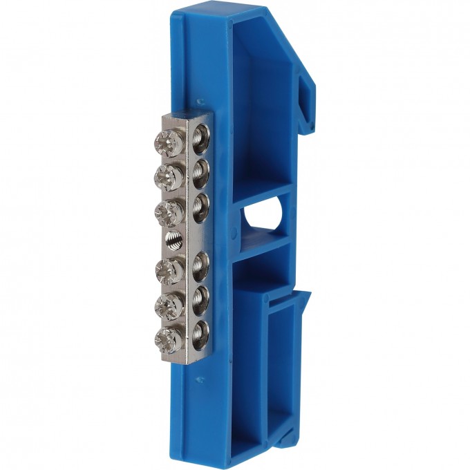 Шина ЭРА N "ноль" на DIN-изолятор ШНИ-6х9-6 никелированная B0044133 Шина ЭРА N "ноль" на DIN-изолятор ШНИ-6х9-6 никелированная B0044133