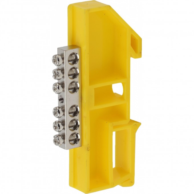 Шина ЭРА PE "земля" на на DIN-изоляторе ШНИ-6х9-6 никелированная B0044139 Шина ЭРА PE "земля" на на DIN-изоляторе ШНИ-6х9-6 никелированная B0044139