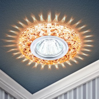 Светильник ЭРА DK LD4 TEA/WH декор c белой светодиодной подсветкой чай Светильник ЭРА DK LD4 TEA/WH декор c белой светодиодной подсветкой чай