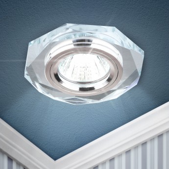 Светильник ЭРА DK5 СH/SL декор стекло многогранник MR16 12V/220V 50W GU5 3 зеркальный/хром Светильник ЭРА DK5 СH/SL декор стекло многогранник MR16 12V/220V 50W GU5 3 зеркальный/хром