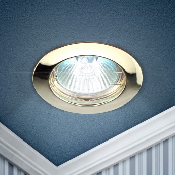 Светильник ЭРА KL1 GD литой простой MR16 12V 50W золото Светильник ЭРА KL1 GD литой простой MR16 12V 50W золото