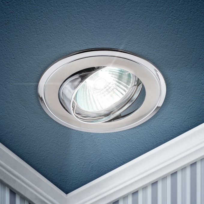 Светильник ЭРА KL22 А SN/CH литой пов. двойной контур MR16 12V/220V 50W сатин никель/хром C0043709 Светильник ЭРА KL22 А SN/CH литой пов. двойной контур MR16 12V/220V 50W сатин никель/хром C0043709