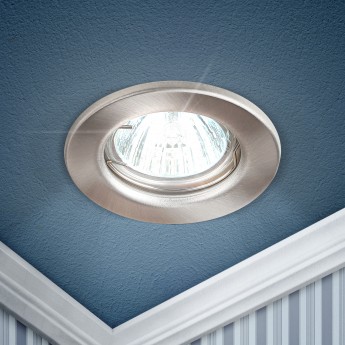 Светильник ЭРА ST1 SN штампованный MR16 12V/220V 50W сатин никель Светильник ЭРА ST1 SN штампованный MR16 12V/220V 50W сатин никель