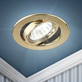 Светильник ЭРА ST2A GD штампованный поворотный MR16 12V/220V 50W золото Светильник ЭРА ST2A GD штампованный поворотный MR16 12V/220V 50W золото