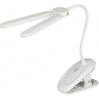 Светильник светодиодный ЭРА Б0057207 NLED-512-6W-W настольный аккумуляторный на прищепке белый Светильник светодиодный ЭРА Б0057207 NLED-512-6W-W настольный аккумуляторный на прищепке белый
