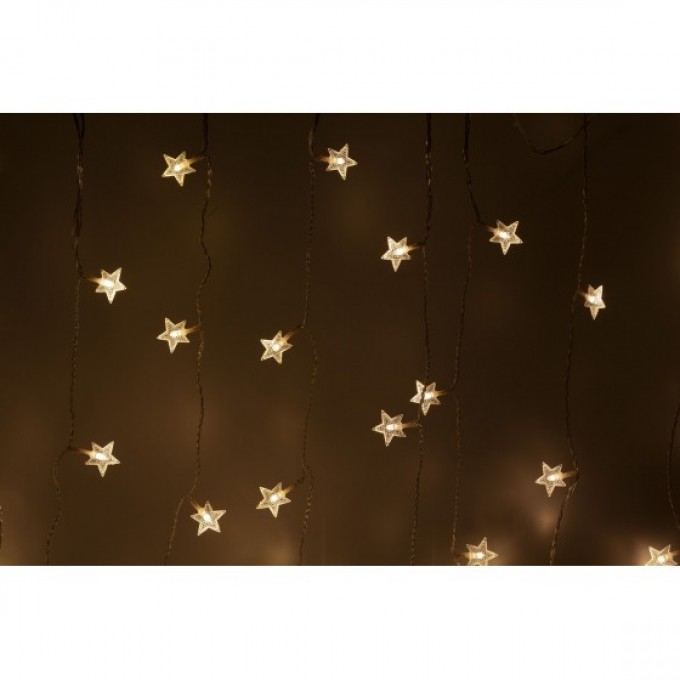 Светодиодная новогодняя гирлянда ЭРА ENIZ-64W ЗВЕЗДОЧКИ 1,2*1,3 м теплый белый 64LED IP20 B0051876 Светодиодная новогодняя гирлянда ЭРА ENIZ-64W ЗВЕЗДОЧКИ 1,2*1,3 м теплый белый 64LED IP20 B0051876