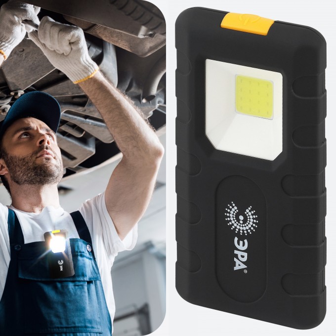 Светодиодный фонарь ЭРА РАБОЧИЕ ПРАКТИК RB-707 на батарейках магнит клипса - держатель B0052314 Светодиодный фонарь ЭРА РАБОЧИЕ ПРАКТИК RB-707 на батарейках магнит клипса - держатель B0052314