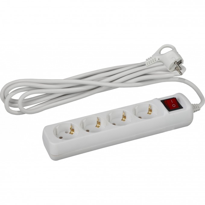 Удлинитель электрический ЭРА U-4ES-5M-3x1 с заземлением с выключателем 4 розетки 5м ПВС 3x1мм2 16А B0028380 Удлинитель электрический ЭРА U-4ES-5M-3x1 с заземлением с выключателем 4 розетки 5м ПВС 3x1мм2 16А B0028380