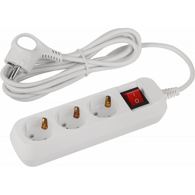 Удлинитель электрический ЭРА UDL-10-330-ES Greenline 3 розетки с заземлением с выключателем 3м ПВС 3х0.75кв.мм B0065047 Удлинитель электрический ЭРА UDL-10-330-ES Greenline 3 розетки с заземлением с выключателем 3м ПВС 3х0.75кв.мм B0065047