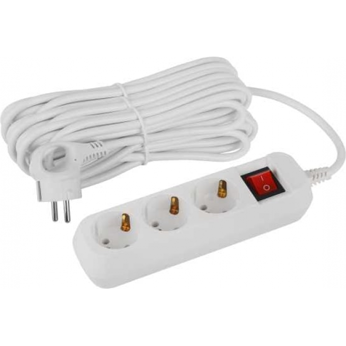 Удлинитель электрический ЭРА UDL-16-3100-ES Greenline 3 розетки с заземлением с выключателем 10м ПВС 3х1кв.мм B0065040