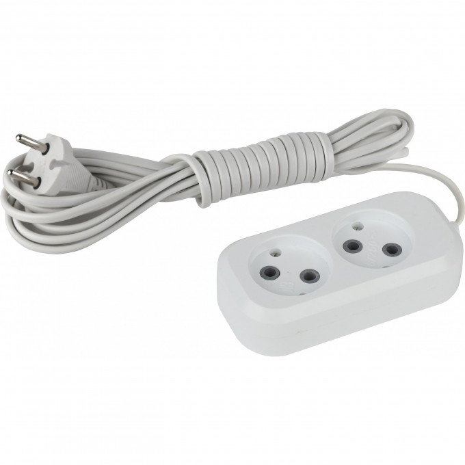 Удлинитель электрический ЭРА UX-2-1,5m без заземления 2 розетки 1,5м ШВВП 2x0,75мм2 6А B0038557 Удлинитель электрический ЭРА UX-2-1,5m без заземления 2 розетки 1,5м ШВВП 2x0,75мм2 6А B0038557