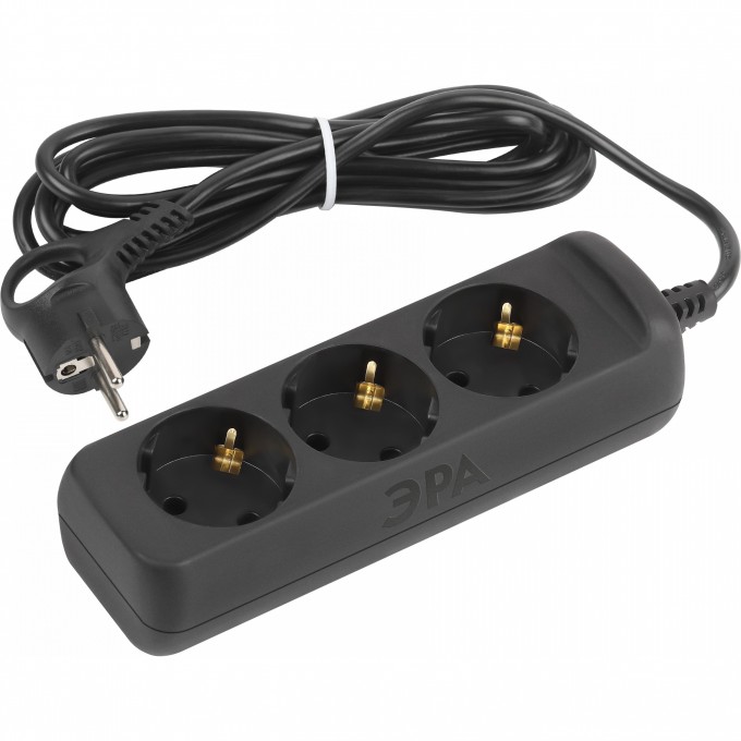 Удлинитель электрический ЭРА UX-3e-3m-B с заземл. 3 розетки 3м ПВС 3х0.75кв.мм 10А черн. Б0057722 B0057722 Удлинитель электрический ЭРА UX-3e-3m-B с заземл. 3 розетки 3м ПВС 3х0.75кв.мм 10А черн. Б0057722 B0057722