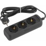 Удлинитель электрический ЭРА UX-3e-5m-B с заземлением 3 розетки 5м ПВС 3x0,75мм2 10А черный B0057723 Удлинитель электрический ЭРА UX-3e-5m-B с заземлением 3 розетки 5м ПВС 3x0,75мм2 10А черный B0057723