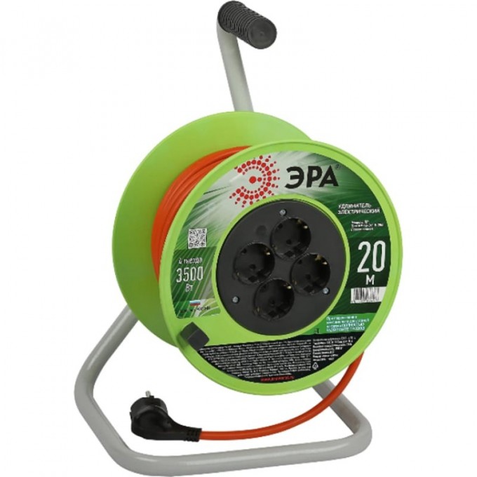 Удлинитель на катушке ЭРА Б0056101 4х20м с заземлением RP-4e-3x1.5-20m ПВС 3х1.5 B0056101 Удлинитель на катушке ЭРА Б0056101 4х20м с заземлением RP-4e-3x1.5-20m ПВС 3х1.5 B0056101