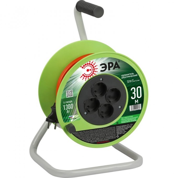 Удлинитель на катушке ЭРА Б0059780 4х30м без заземлением RP-4-2x0.75-30m ПВС 2х0.75 B0059780 Удлинитель на катушке ЭРА Б0059780 4х30м без заземлением RP-4-2x0.75-30m ПВС 2х0.75 B0059780