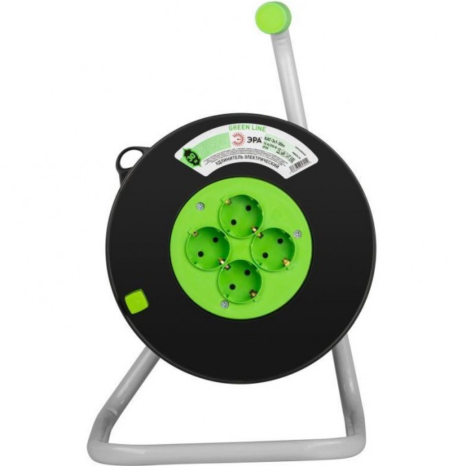 Удлинитель на пластиковой катушке ЭРА GREEN LINE Б0065086 4х30м с заземлением KAT-3x1-30m ПВС 3х1 B0065086 Удлинитель на пластиковой катушке ЭРА GREEN LINE Б0065086 4х30м с заземлением KAT-3x1-30m ПВС 3х1 B0065086