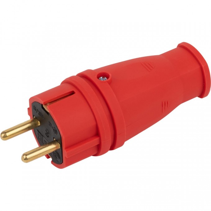 Вилка ЭРА Б0055415 VX10-R-IP44 16А IP44 прямая с заземлением каучук красный B0055415 Вилка ЭРА Б0055415 VX10-R-IP44 16А IP44 прямая с заземлением каучук красный B0055415