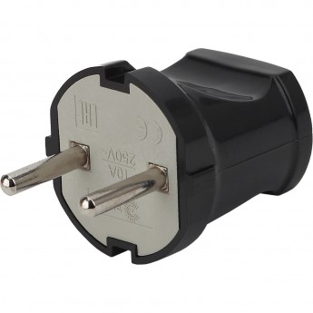 Вилка Vx1-B ЭРА б/з прямая 10A черная Вилка Vx1-B ЭРА б/з прямая 10A черная